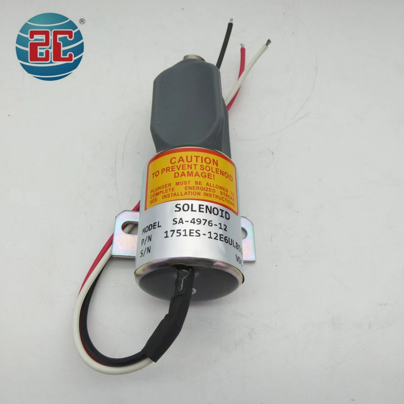Elettrovalvola a solenoide di arresto di SA-4876-12 1751ES-12E6ULB5S8 per i cavi di Engine 12V 3 dell'escavatore