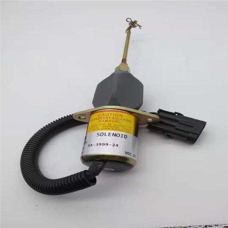 Elettrovalvola a solenoide di arresto SA-3999-24 adatta a spina del nero del motore diesel di Cummins Woodword