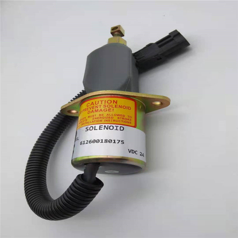 Misura dell'elettrovalvola a solenoide di 612600180175 arresti per la spina del nero della componente del motore del caricatore della ruota di DOOSAN DX50