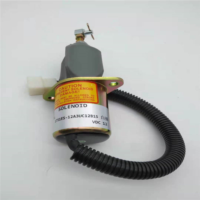 Fermi l'elettrovalvola a solenoide 1751ES-12A3UC12B1S si adattano per la spina bianca 12V di YANMAR SA-4673-S 60-5