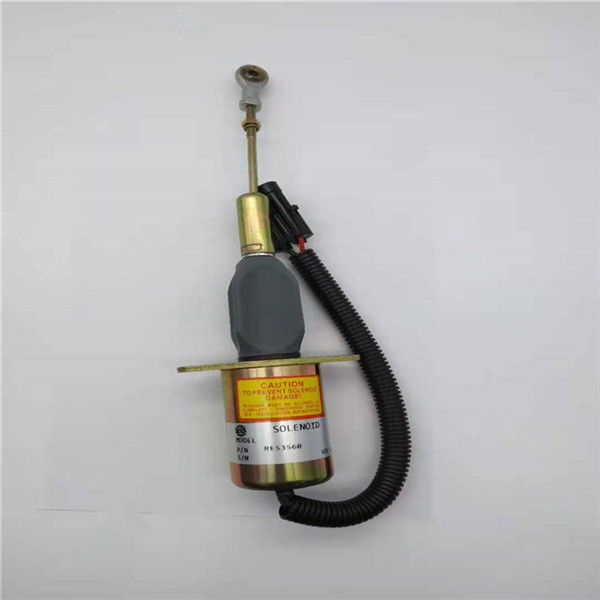 Elettrovalvola a solenoide di arresto RE53560 misura per John Deere Excavator Engine Parts 24V