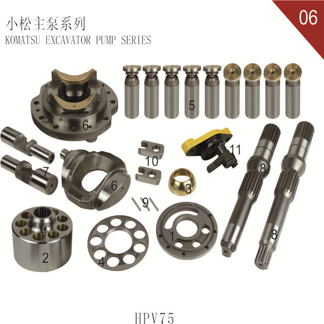 Escavatore principale Hydraulic Parts Fit della pompa per il piatto di sciabordio idraulico di KOMATSU PC60-7 HPV75